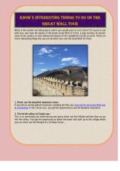 Know 5 Interesting Things to do on the Great Wall tour.pdf