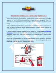 Need To Know About Fire Extinguisher Maintenance.pdf