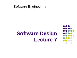Lesson 7 Software Design 2008 .ppt